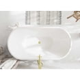 thumbnail image 4 of Elegant Kitchen & Bath BT30359GW-BGD 59 in. Bathtub with Brushed Gold Trim - Glossy White, 4 of 8