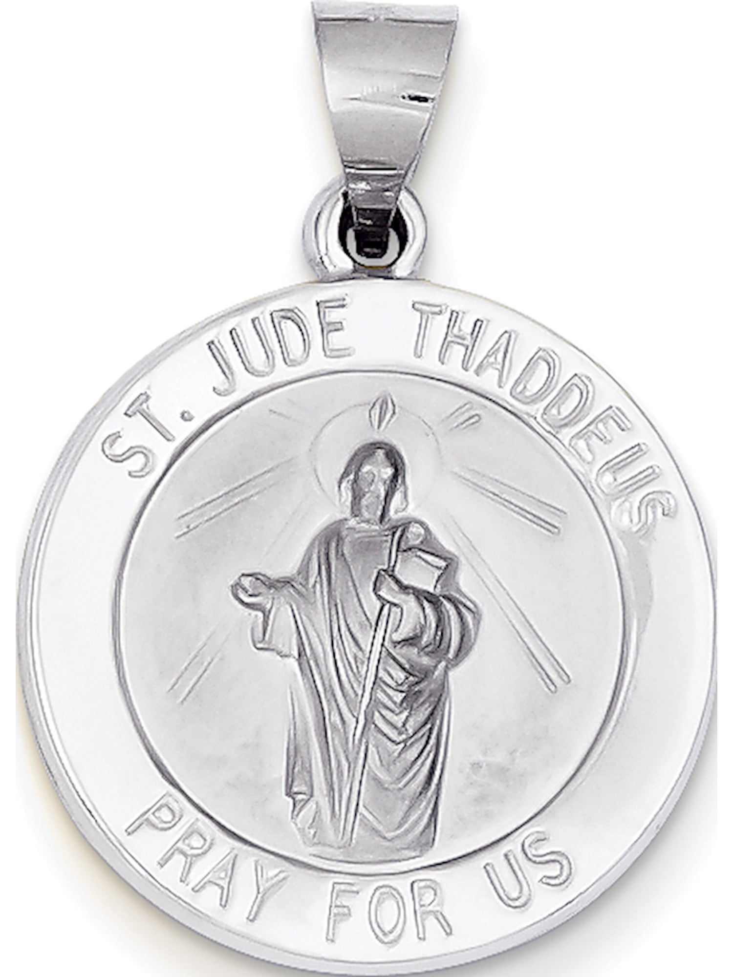 925 Sterling Silver Solid Saint Jude Thaddeus Medal 25mmx20mm