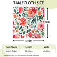 thumbnail image 2 of Pioneer Flower Floral Print Pattern Square Fitted Tablecloth with Elastic Edge,Square Table Cover,Washable Elastic Table Cover for Home Kitchen Party Decor 34"x34", 2 of 6