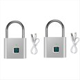 thumbnail image 1 of Candado de Huella Digital, Candado de Huella Digital con Carga USB Antirrobo Portátil para Casilleros, Maletas, Mochilas, Etc., 1 of 5