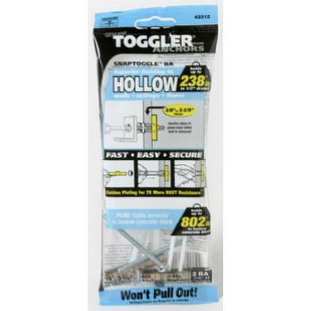 Snaptoggle Hollow Wall Ba Toggle Bolts 316 24 2 Pk Mechanical Plastics