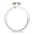 thumbnail image 2 of SZUL Women's Solitaire Green Amethyst Wave Ring in 10K White Gold, 2 of 5