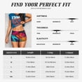 thumbnail image 5 of Xecao Colorful Abstract Swirls Print Workout Shorts for Women Soft Smooth Gym Yoga Scrunch Active Tennis Workout Running Shorts-, 5 of 8