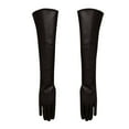 thumbnail image 3 of Womens Long PU Leather Gloves 50cm Fashion Arm Cover Flat Design, 3 of 5