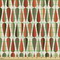 thumbnail image 2 of Retro Fabric by the Yard, Sixties and Seventies Style Geometric Round Shaped Repeated Symmetric Design, Decorative Upholstery Fabric for Chairs & Home Accents, Multicolor by Ambesonne, 2 of 5