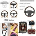 thumbnail image 5 of Yuyamidu Aztec Western Horse Car Seat Cover Full Set of 15 Auto Accessories Steering Wheel Cover Rearview Mirror Cover Keychain Wristlet Trash Bin Hanging Storage Bag Cup Holders Seat Belt Covers, 5 of 7