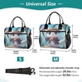 thumbnail image 2 of Small Cooler Bag Lunch Bag Portable Meal Bag Work Meal Bag Outdoor Meal Bag Travel Meal Bag Picnic Meal Bag Going Out Meal Bag Adorable Elf Cat, 2 of 6