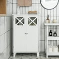 thumbnail image 5 of Costway Bathroom Cabinet Wooden Storage Cabinet Free Standing w/ Double Doors, 5 of 12