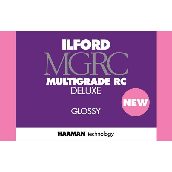 Ilford Multigrade V RC Deluxe Glossy Surface Black & White Photo Paper, 190gsm, 5x7", 250 Sheets