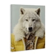thumbnail image 2 of Stupell Industries Eclectic Snow Wolf Yellow Jacket Canvas Art, 16 x 20, by Ray Powers, 2 of 8