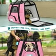 thumbnail image 7 of PetAmi Airline Approved Pet Carrier for Cat, Soft Sided Dog Carrier for Small Dogs, Cat Travel Supplies Accessories for Indoor Cats, Ventilated Pet Carrying Bag Medium Large Kitten Puppy, Small Pink, 7 of 7