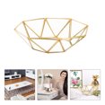 thumbnail image 2 of 1PC Storage Basin Brass Glass Storage Tray Golden Retro Polygon Mirror Tray Home Storage Basin, 2 of 8