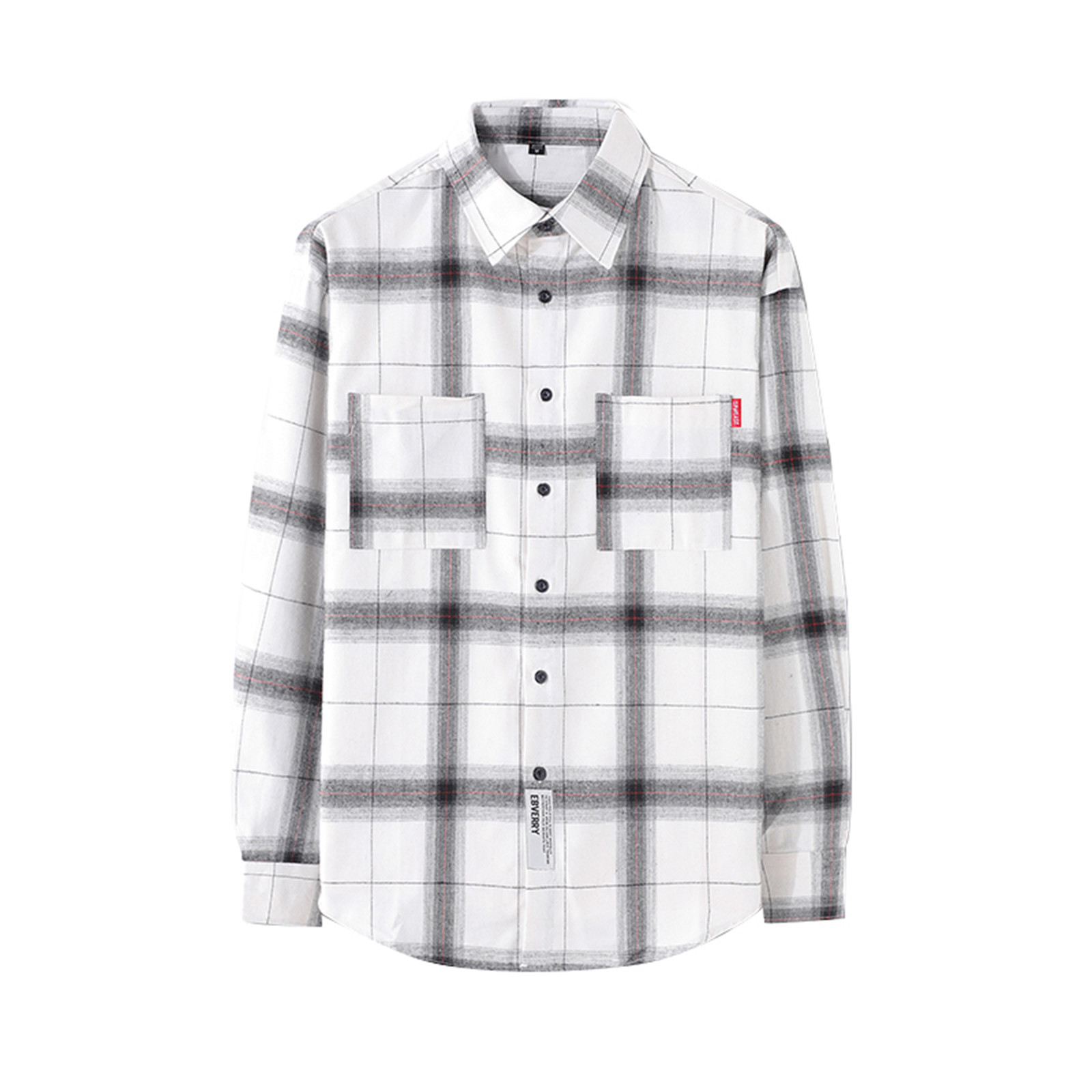 Teissuly The New Men's Regular-fit Long-Sleeve Plaid Flannel Shirt ...
