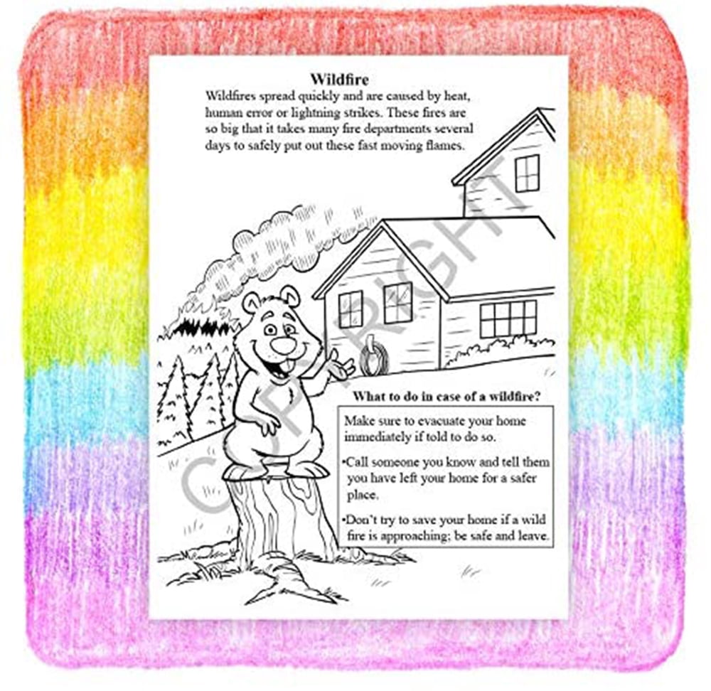 ZoCo 25-Pack Learning Natural Disaster Safety 16-Page Coloring Book Set