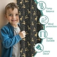thumbnail image 3 of Blackout Kids Curtains,Dark Christmas Golden Reindeer Pattern Childrens Insulated Curtains Set Of 2,Bedroom Essentials,Toddler Room Decor 42"x54", 3 of 5