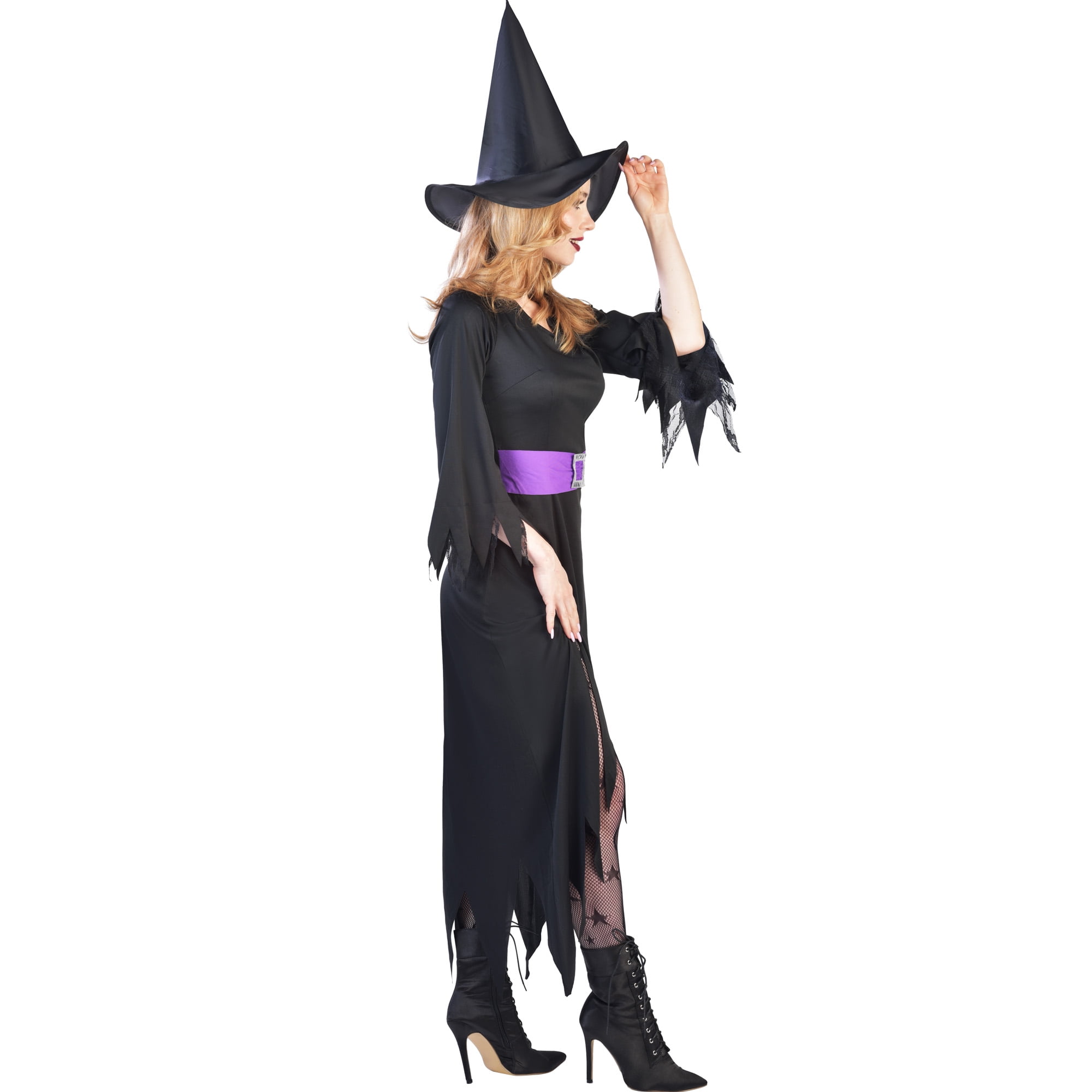 Classic Witch Halloween Costume for Adults, Women's Size M (8/10), by Way to Celebrate