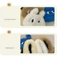 thumbnail image 6 of Fluffy Beanie Hats for Women Cartoon Puppy Design Winter Plush Warm Knit Skull Cap, 6 of 6