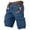 Dark Blue, variant on Distressed Wash Cargo Shorts with Multiple Pockets and Relaxed Fit, Awesome For Weekend Errands Backyard Projects Or Casual Outings Army Green L