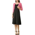 thumbnail image 2 of INSPIRE CHIC Women's Shrugs Floral Lace Cardigan 3/4 Sleeves Sheer Cover Up Top XL Magenta, 2 of 6
