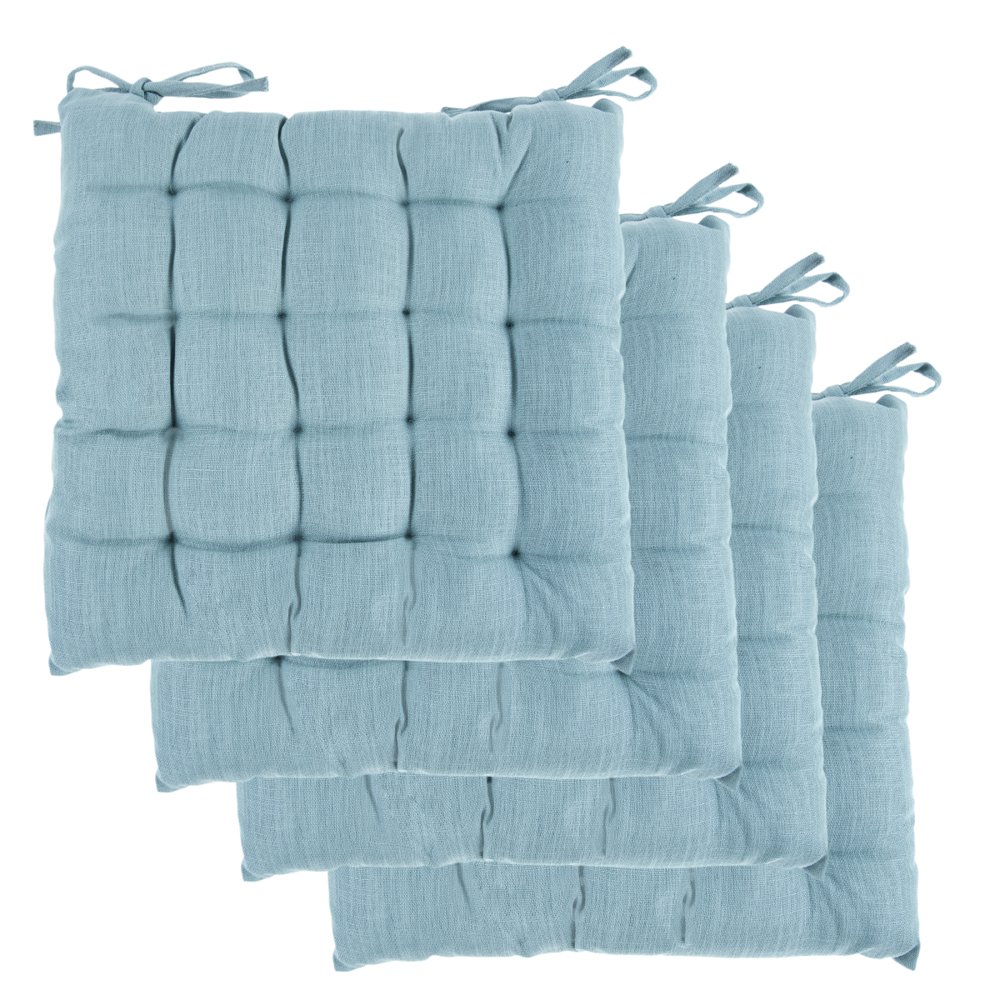 Dream Home (Set of 4) Indoor Chair Pads Inches Square Tufted Seat