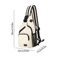 thumbnail image 3 of Linnome Multi Use Sling Bag Adjustable Strap Crossbody Chest Pack with Multiple Pockets for Daily Travel Work Outdoor Beige, 3 of 6
