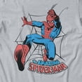 thumbnail image 3 of Marvel Comics Retro Spider-Man Web Swinging Mens T-Shirt (Sport Grey, S-XXXL), 3 of 4