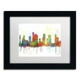 thumbnail image 2 of Trademark Fine Art "Houston Texas Skyline Mclr-1" Canvas Art by Marlene Watson, White Matte, Black Frame, 2 of 4