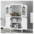 thumbnail image 6 of Bathroom Floor Storage Cabinet, Bathroom Storage Unit, Freestanding Cabinet with 4 Doors, Adjustable Shelves, Adaptable Shelves, White, 6 of 9