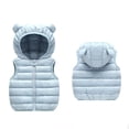 thumbnail image 1 of PEZHADA Girls Warm Vest Winter Boys Thicken Waistcoat Kids Outerwear Vest Cotton Jackets Sky Blue, 1 of 9