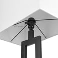 thumbnail image 3 of Globe Electric 58" Matte Black Floor Lamp with White Linen Shade, 3 of 9