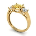 thumbnail image 2 of Clara Pucci 14K Yellow Gold 1.5ct Citrine Three-Stone Ring for Women, 2 of 8