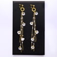 thumbnail image 3 of Elegante boda nupcial conjunto imitación flor arce pinza cabello Headwear pendientes con BLESIY Joyería nupcial de la boda, 3 of 8