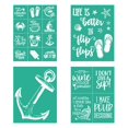 thumbnail image 1 of Plantillas autoadhesivas de nailon Boolooen Summer Beach, 4 unidades, 22 x 28 cm, 1 of 8