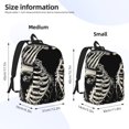 thumbnail image 2 of Naloa Skeletons Love Flowers Print Durable Canvas College Rucksack,Laptop Excursion Backpack,Travel Notebook School Backpack,Bookbag For Men Women, 2 of 5