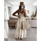 thumbnail image 3 of Vestidos bohemios de encaje de crochet con tirantes largos para mujer, vestido vintage con escote en V profundo, sin mangas, vestido informal de playa para verano, vestidos para mujer, 3 of 4