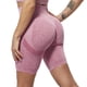 thumbnail image 5 of Fitness Pantalones cortos de yoga para gimnasio de cintura alta para mujer, mallas deportivas Push Up, ropa deportiva (rosa XL), 5 of 5