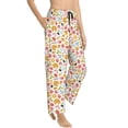 thumbnail image 3 of Cauagu Afternoon Tea Pajama Pants for Women Loose Fit Wide Leg Trouser Pants Casual Elastic Waist Drawstring Lounge Pants, 3 of 6