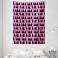 thumbnail image 1 of Fashion Tapestry, Repeating Ball Gowns Cocktail Dresses with Accessories Print, Wall Hanging for Bedroom Living Room Dorm Decor, 60W X 80L Inches, Pink Dark Chestnut Brown White, by Ambesonne, 1 of 2