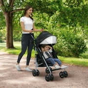 Jeep TurboGlyde Plus Stroller by Delta Children - Lightweight Travel Stroller Only Weighs 13.7 Pounds, Black
