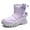 Purple, variant on Fozruso Children's Winter Solid Color Snow Boots Boys And Girls Non Slip Warm Padded Thickened Boots,Sizes 11.5(5-5.5 Years)