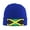 Blue, variant on Jamaica Flag Pattern Winter Beanie Hats for Men Women Warm Cozy Knitted Cuffed Skull Cap Blue