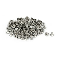 M3x5mm 304 Stainless Steel Flat Head Hex Socket Screws Fasteners DIN7991 120pcs