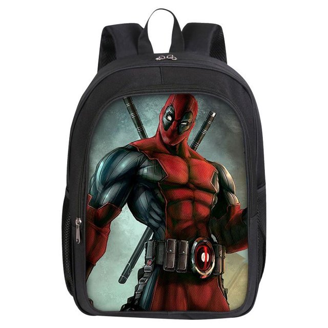 Mochila con dibujos animados periféricos de Marvel Deadpool para chico guapo, creativa, personalizada, para estudiantes, regalo escolar