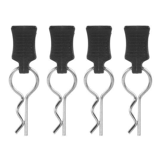 4x RC Crawler Car Body Clip R Pins para 1/10 1/12 Redcat Axial (Negro)