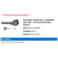 thumbnail image 2 of Front Outer Tie Rod End - Compatible with 1987 - 1991 Ford LTD Crown Victoria 1988 1989 1990, 2 of 2