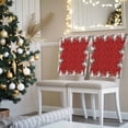 thumbnail image 3 of Christmas Tree Snowman. Chair Covers Set of 8 Winter Snowflake Deer Xmas Ball Red Chair Back Covers Stretch Removable Washable Slipcovers Protector for Dining Room Kitchen Party Decor, 3 of 5