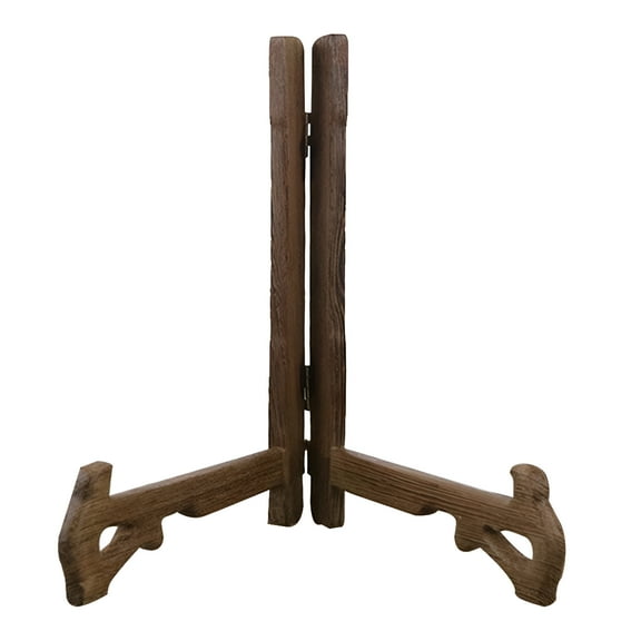 LAMIRO Standing Table Easel Wooden Plate Stand Sturdy Display Rack for Kitchen Office Secure Hold Versatile Picture Frame Holder