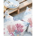 thumbnail image 3 of Outdoor Waterproof Pillow Covers Pack of 2, Ocean Plant Life Ocean Coral Starfish Crab Decorative Throw Pillowcases Cushion Covers for Garden Patio Tent Sofa Couch, 20x20 inch, 3 of 8