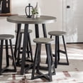 thumbnail image 3 of Walker Edison 5-Piece Rustic Counter-Height Dining Set, Grey/Black, 3 of 9