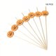 thumbnail image 1 of Pumpkin 100 Uds. Palillos para comida, palillos para ensalada, postre, fiesta de Halloween, palillo de dientes, brocheta, 1 of 5